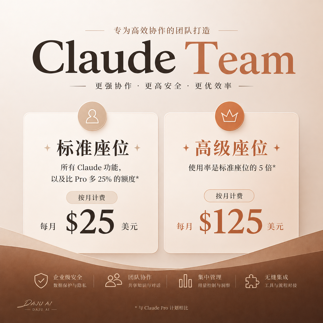 Claude Team 标准/高级席位